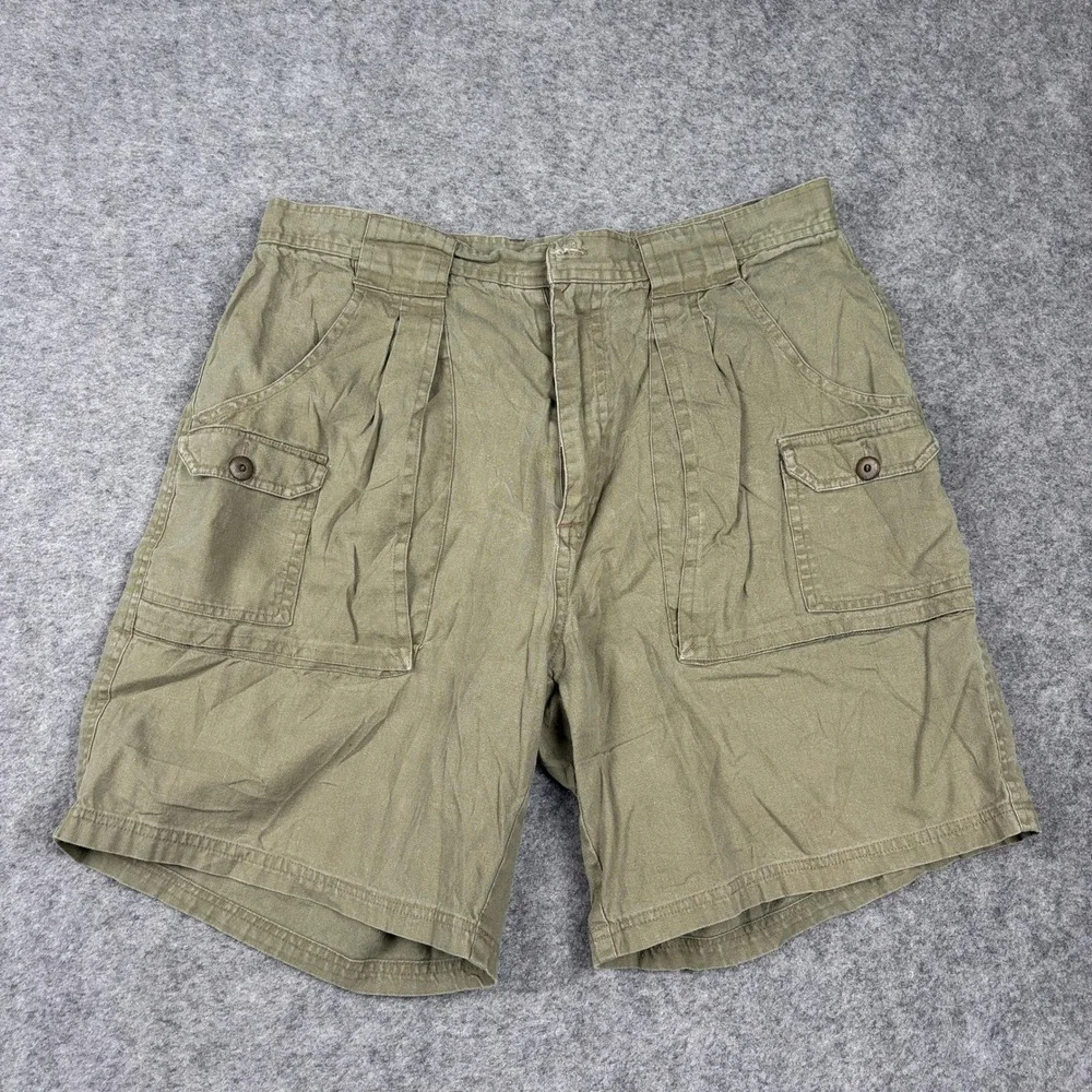 Ash Creek Trading Cargo Shorts Mens‎ 34 Green Utility Gorpcore Hiking Outdoor